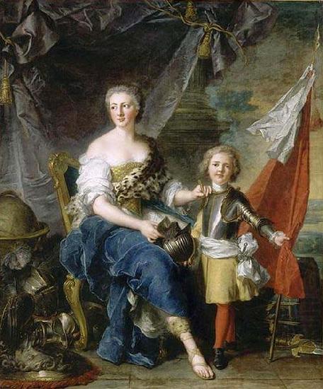 Portrait of Jeanne Louise de Lorraine, Mademoiselle de Lambesc (1711-1772) and her brother Louis de Lorraine, Count then Prince of Brionne, Jjean-Marc nattier